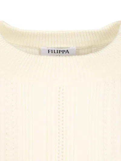 Filippa K Braid Knit T-shirt In Neutral