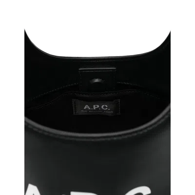 A.p.c. Women Black Synthetic Leather Small Ninon Shoulder Bag