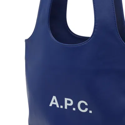 A.p.c. Ninon Small Top Handle Bag In Blue