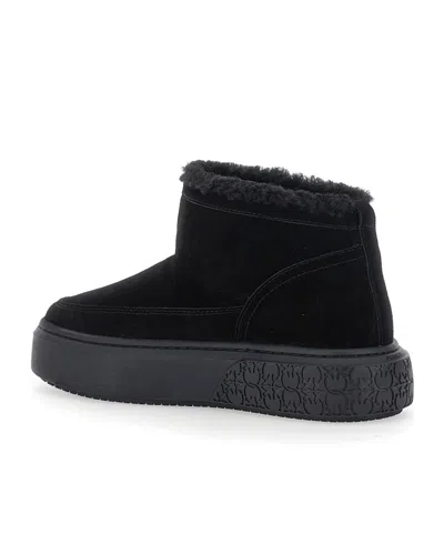 Pinko Shearling Platform Sole In Black