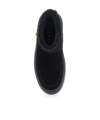 Pinko Shearling Platform Sole In Black