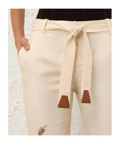 Zimmermann Rhiannon Flare Pant Cream Paisley In Neutral