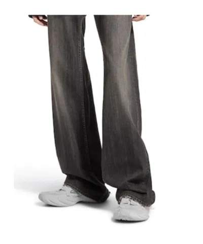 Balenciaga Monday White Low Top Sneakers With Logo Detail And Embossed Size On The Rear In Leather And Fabric M In Gray