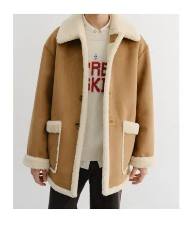 Dunst Reversible Shearling Jacket In Brown