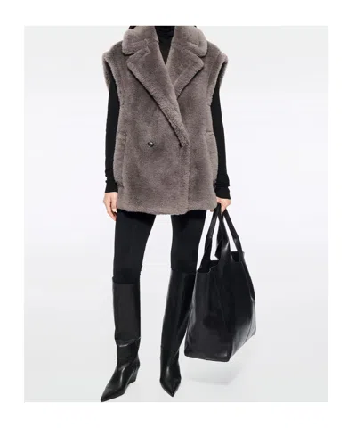 Stand Studio Structured Grey Jacket With Classic Silhouette In Gray