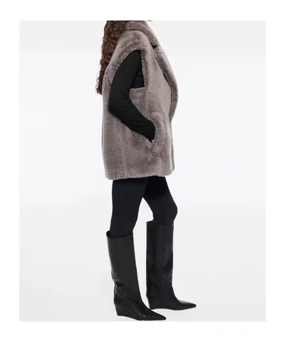 Stand Studio Structured Grey Jacket With Classic Silhouette In Gray