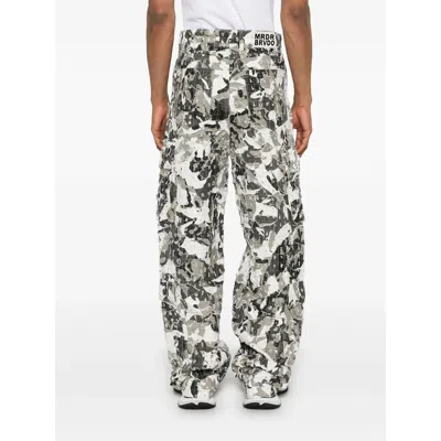 Who Decides War Gray Micro Distressed Cargo Pants In White