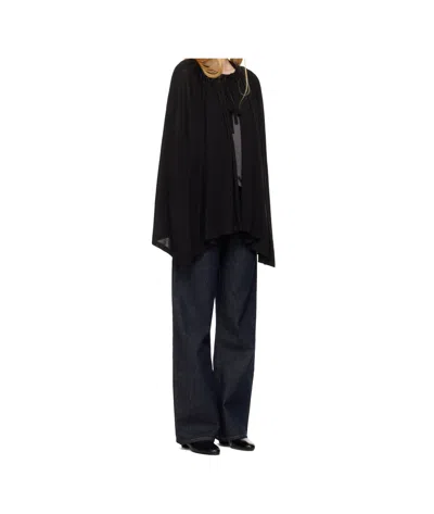 Totême Drawstring Cape In Black