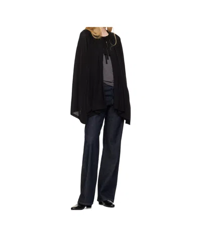 Totême Drawstring Cape In Black