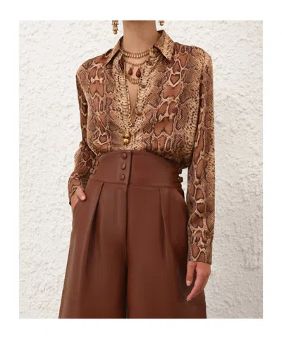 Zimmermann Hypnotic Printed Shirt In Multi