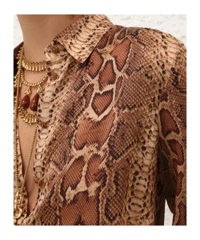 Zimmermann Hypnotic Printed Shirt In Multi
