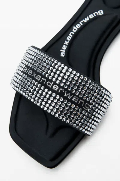 Alexander Wang Embellished Hotfix Vy Sandals In Black
