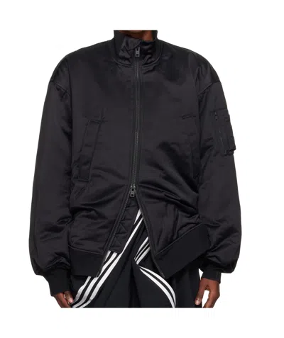 Y-3 Zip-up Bomber Jacket In Black