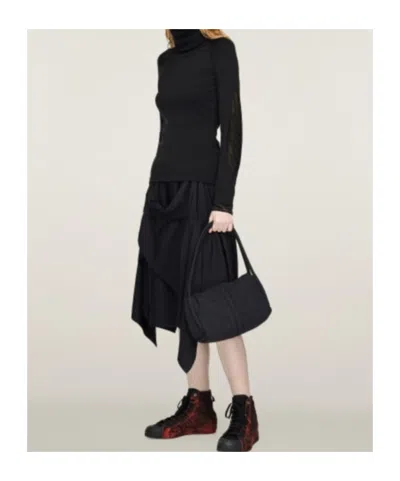 Y-3 High-neck Knit Top In Black
