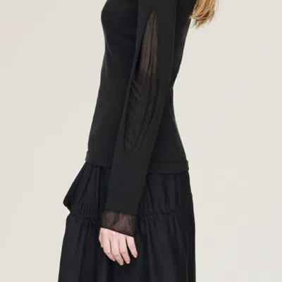 Y-3 High-neck Knit Top In Black