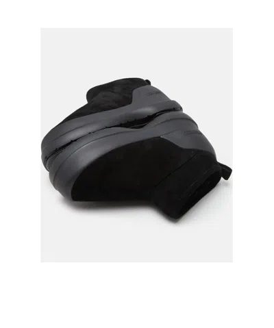 Moon Boot Mezzaluna Suede Ankle Boots Pull Tab In Black
