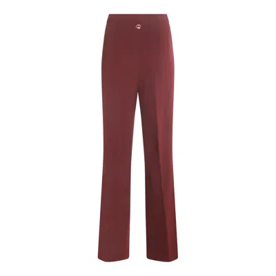 Twinset Pull-on Style Trousers In Burgundy