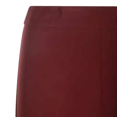 Twinset Pull-on Style Trousers In Burgundy