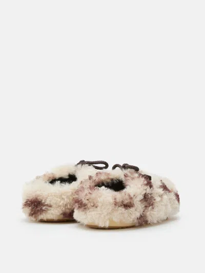 Moon Boot Evx Curly Mules In Brown