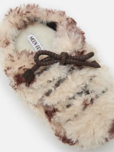 Moon Boot Evx Curly Mules In Brown