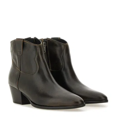 Ash Texan Ankle Boots In Brown