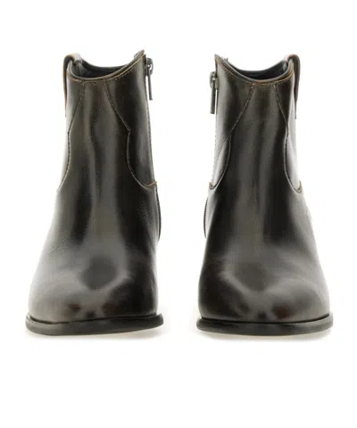Ash Texan Ankle Boots In Brown