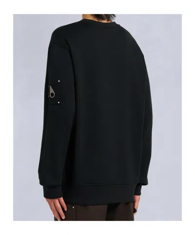 Moose Knuckles Hartsfield Mens Crew Neck Sweatshirt In Black