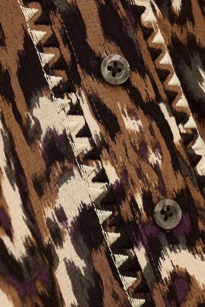 Bash Onada Patterned Top In Brown