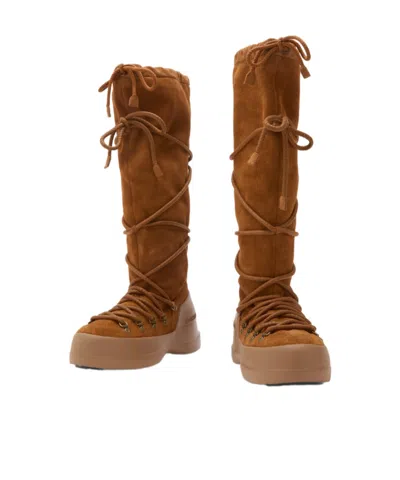 Moon Boot Mb Luna Boot Extra Suede In Brown