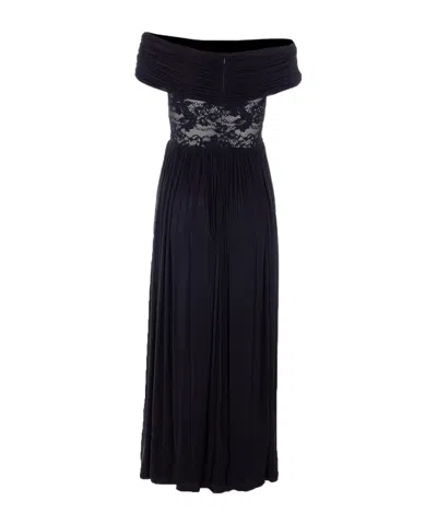 Zimmermann Off-the-shoulder Lace-trimmed Gathered Stretch-jersey Maxi Dress In Black