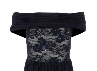 Zimmermann Off-the-shoulder Lace-trimmed Gathered Stretch-jersey Maxi Dress In Black