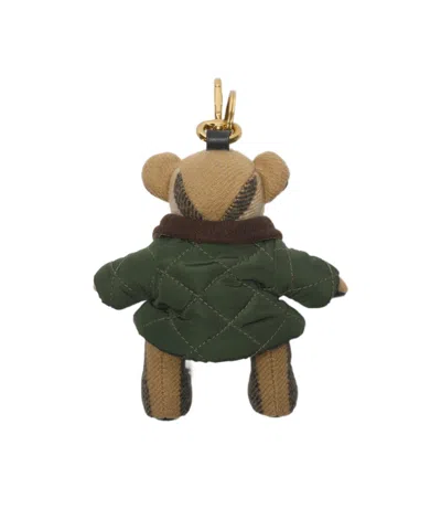 Burberry Thomas The Bear Green Jacket Keychain In Green