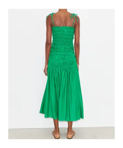 Tory Burch Ruched Strap Top In Green