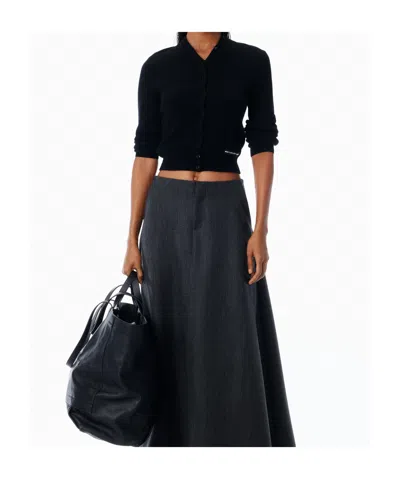 Alexander Wang Wool Blend Cardigan In Black