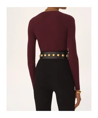 Chloé Pull Henley En Maille De Laine Extrafine In Purple