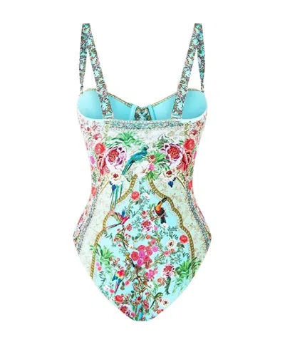Camilla Lace Up Underwire Moulded Cup One Piece Sultans And Queens In Blue