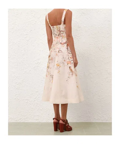 Zimmermann Luna Buttoned Picnic Dress In Cream Songbird