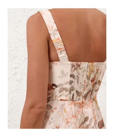 Zimmermann Luna Buttoned Picnic Dress In Cream Songbird