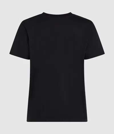 Karl Lagerfeld Stud-embellished Crew-neck T-shirt In Black