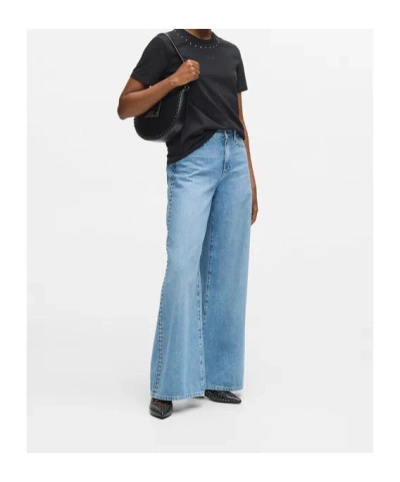 Karl Lagerfeld Stud-embellished Crew-neck T-shirt In Black