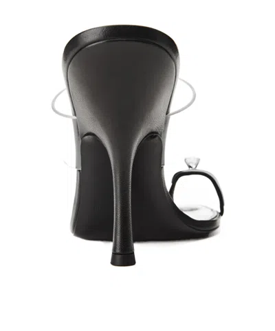 Alexander Wang Bianca 105mm Sandal With Crystal Toe Ring In Black