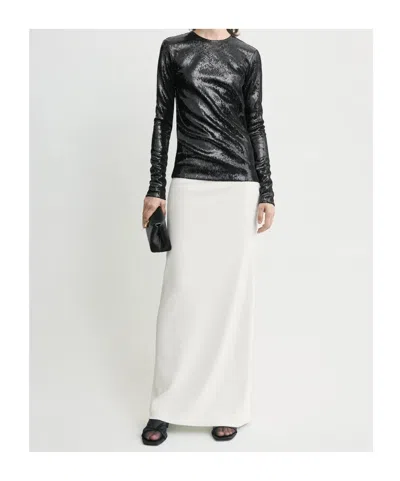 Totême Toteme Round-neck Sequin Top In Black