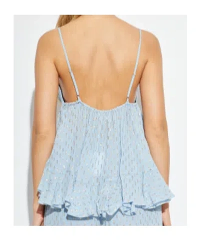 Zimmermann Daylight Ruffled Top In Blue