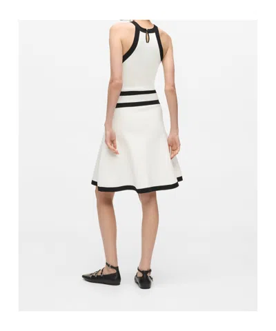 Karl Lagerfeld Karl Dna Belted Knit Dress In White