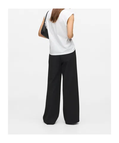 Karl Lagerfeld Ikon Double-waistband Trousers In Black