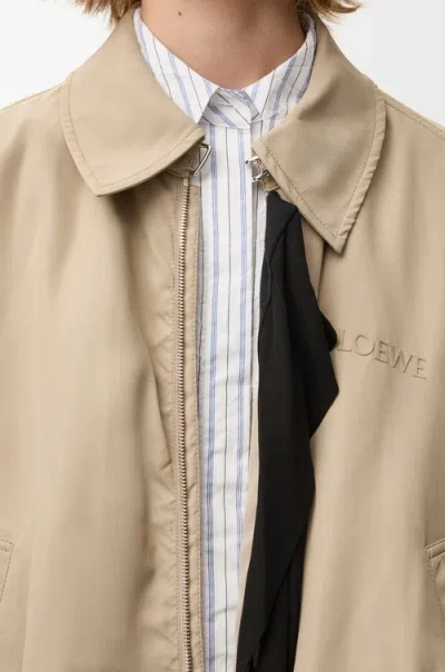 Loewe Polyester Jacket Long Sleeves Collared Front Pockets In Nude