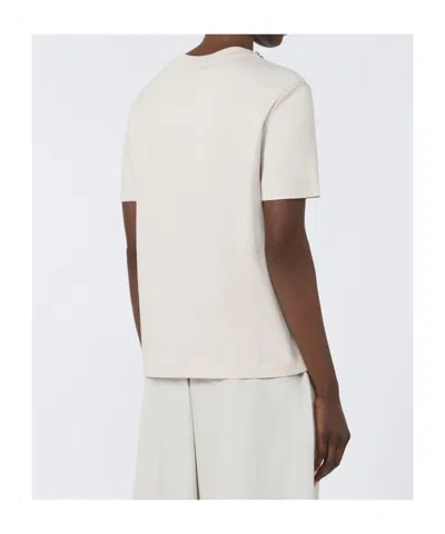Max Mara Cotton And Modal T-shirt In Neutral
