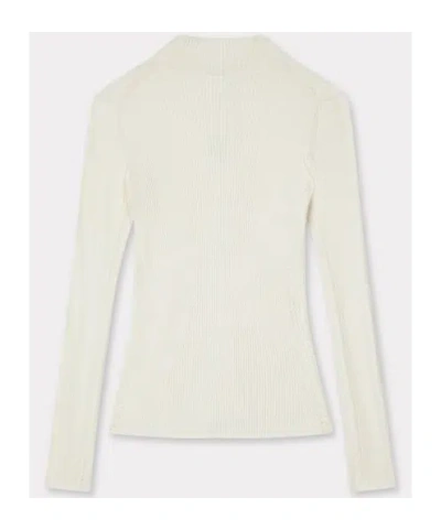 Kenzo Boke Flower 2.0 Mock-neck Top In White