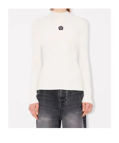 Kenzo Boke Flower 2.0 Mock-neck Top In White