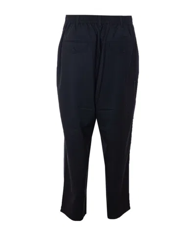 Y-3 Elasticated Logo Patch Trousers In Black